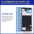 AMOLED For Samsung Galaxy A51 A515 A515F LCD Display Touch Screen Digitizer Assembly A51 LCD Replacement with Frame, Fingerprint. 