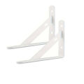 5.91x 3.74 inch 2 Pcs Heavy Duty Shelf Brackets , Floating Shelves White Triangle Shelf Brackets, 90 Degree Angle Wall Mounted. 