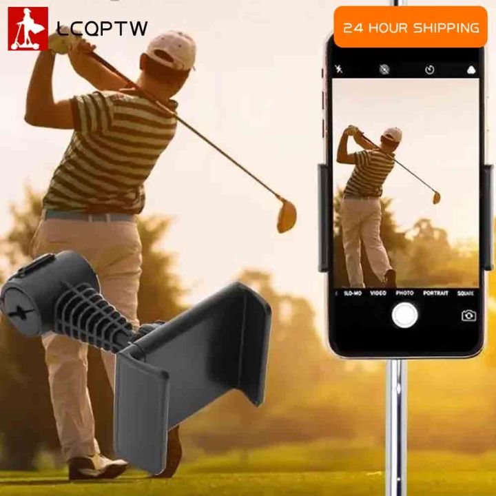 Golf Swing Training Recording Videotaping Aids Cellphone Fixing Holder ABS Clip Stand Bracket for Alignment Stick Golf Part