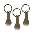 1pcs Shopping Cart Token Stainless Steel Key Ring Supermarket Trolley Token Foreign Trade Shopping Token. 