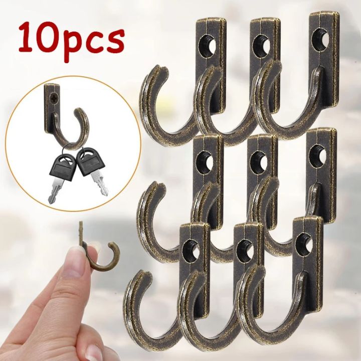 10 Pieces Antique Bronze Lock Clasps With Screws - Zinc Alloy Jewelry Box Hardware, 27x25x8mm - View #11