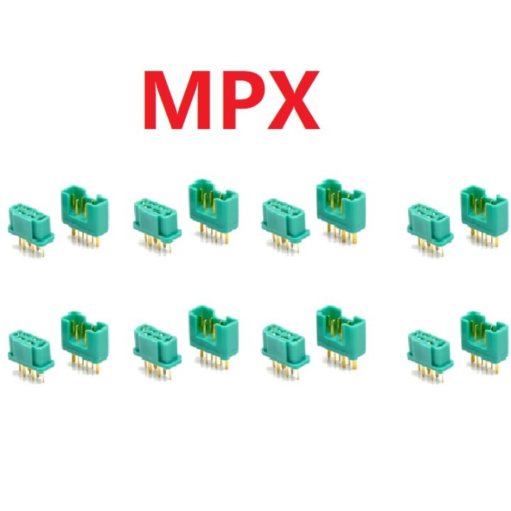 Mpx Plug 10pcs MPX6 MPX 6 Pin Male Female Plug Connector Gold Plating Plug For ...