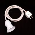 Light Bulb Holder Extension E27 Screw Type With Male Plug, 40/76 China Copper Wire Screw/Pin Light AC/DC LED Light Bulb Extension Cable. 