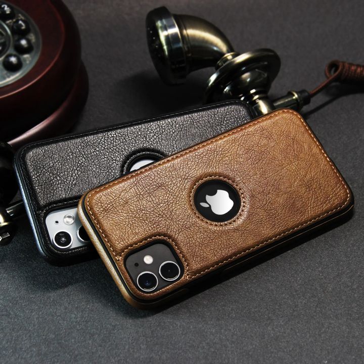 Ultra Thin Slim Business Leather Cover For iPhone 17 Air 16E 16 15 14 12 Pro Max 13 Mini Shockproof Phone Case
