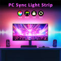 USB Computer Sync Light Strip PC Strip Lights 24 27 32 34 Inch Monitor RGB Screen LED Backlight for Gaming Room Atmosphere Decor. 
