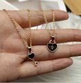 Heart Couple Necklace-2 pcss/lots - Key Lock Pendant Link Chain -Women Fashion Jewelry Heart Necklace. 