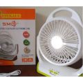 JOYKALY YG-729 Portable Rechargeable LED Light AC/AD Electronic Fan with 8" inches High Speed Blade. 