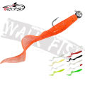WALK FISH 10Pcs 60MM 80MM Lifelike Fish Lure Spinpoler Bait Worms Artificial Silicone Soft Lure Bass Pike Fish Lure Wobbler.