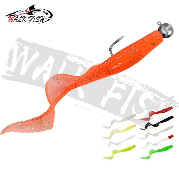 WALK%20FISH%2010Pcs%2060MM%2080MM%20Lifelike%20Fish%20Lure%20Spinpoler%20Bait%20Worms%20Artificial%20Silicone%20Soft%20Lure%20Bass%20Pike%20Fish%20Lure%20Wobbler%20-%20Image%205