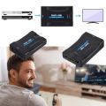 1080P SCART To HDMI-compatible Video Audio Converter Adapter with USB/EU Power Cable  for TV DVD Sky Box Plug and Play DC Cable. 