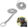 Stainless Steel Dog Collar Silver Cuban Link Dog Slip Chain Choke Collar Strong Slip Dog Collars for Large Dog 5.5MM 80CM 35KG/70KG. 