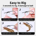 9KM Live Shrimp Hooks 10~15Pcs Double Hook Live Shrimp Holder Hook Corrosion Resistant for Saltwater Freshwater. 