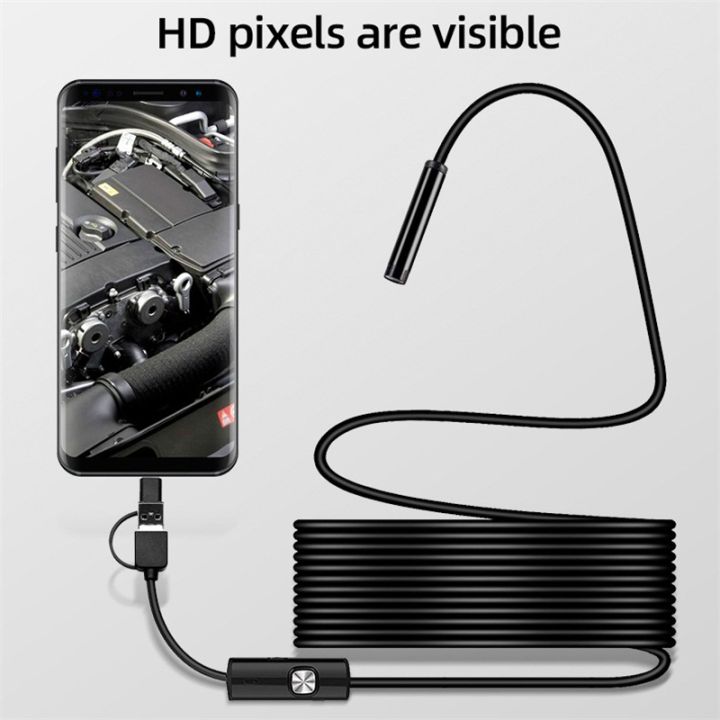 KERUI%20New%207mm%20Endoscope%20Camera%203%20in%201%20Mini%20Camera%20Type%20C/Micro%20USB/USB-A%20Interface%20Inspection%20Borescope%20for%20Android%20-%20Image%203