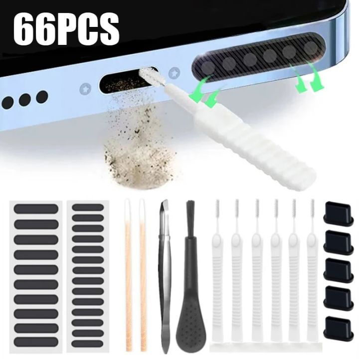 10 Pieces Phone Charging Port Cleaning Brushes,Anti-Clogging Mini Brush