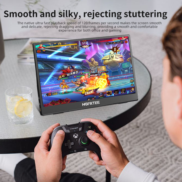 HGFRTEE%20Protable%20Monitor%2014.1%20Inch%20Full%20HD%201200P%2016:10%20Dual%20Speakers%20Dual%20Type-c%20and%20MINI%20HDMI%20for%20Mac%20PC%20Phone%20Xbox%20PS5%20Switch%20-%20Image%205