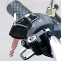 Anti-theft Helmet Lock  Handlebar Mount Motorcycle Electric Motorbike Universal Security Metal Lock 22mm-26mm with Keys Set. 
