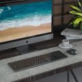 German Imported Rechargeable Wireless Keyboard Mouse Combo, seenda Ultra Quiet Full-Sized Cordless Keyboard and Mouse Set with 3 Level DPI and Long Battery Life for Windows Laptop Computer - Space Gray. 