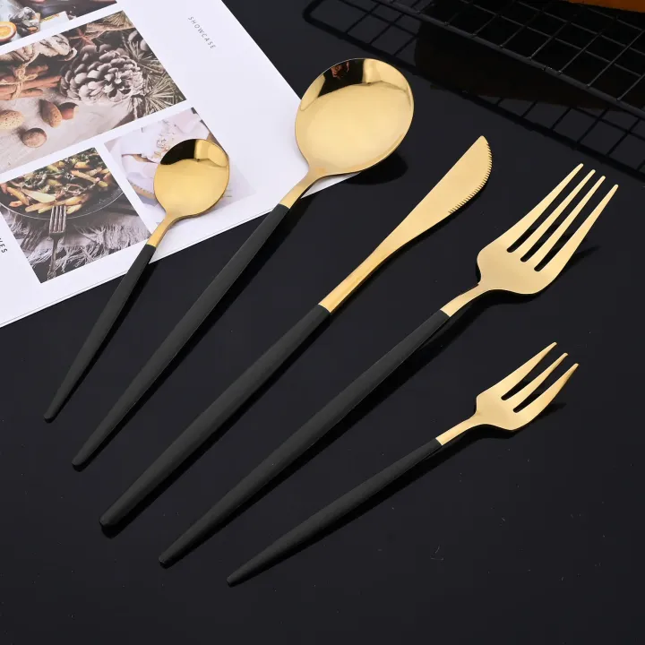 Black%20Gold%2020Pcs%20Dinnerware%20Set%20Stainless%20Steel%20Dinner%20Knife%20Fruit%20Fork%20Spoon%20Cutlery%20Set%20Kitchen%20Tableware%20Flatware%20Set%20-%20Image%202