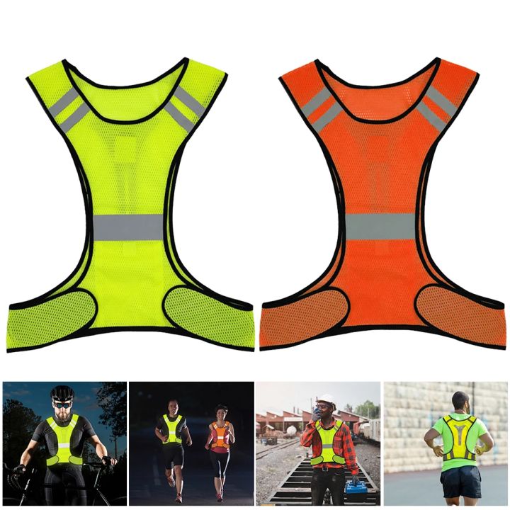 Highlight Reflective Vest Breathable Security Reflective Vest Lightweight Adjustable for Men Women Outdoor Night Riding