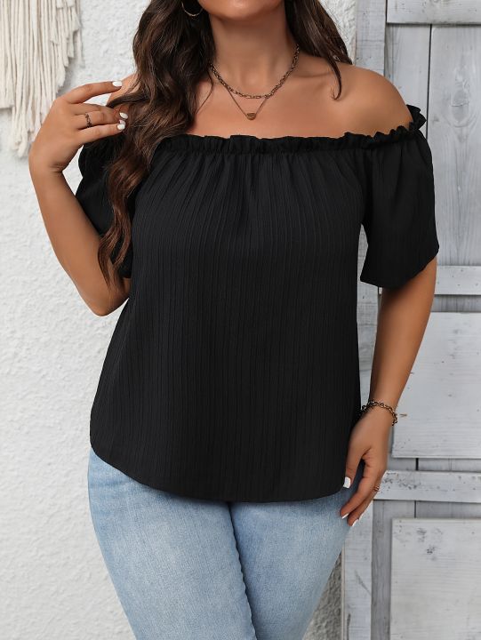 Plus%20Size%20Summer%20Women%20Elegant%20Shoulderless%20Shirt%20Casual%20Fashion%20Solid%20Tops%20Office%20Lady%20Curve%20Clothing%20-%20Image%204