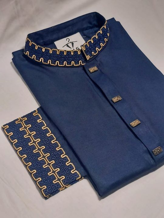 Nevy blue Panjabi with Ambodari. Soft Cotton, Panjabi for men Brand new design. Stylish and trendy Item