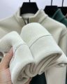 Men's Clothing Turtleneck Sweater Fashion Men's Knitwear Solid Color Chunky Half Zipper Thickening Sweater Luxury Warm Sweater.