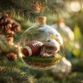 Clear Plastic Christmas Ball Baseball Rugby Plastic Transparent Pendant Ball Christmas Tree Pendant Xmas Tree Decoration Cover. 