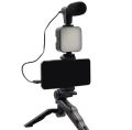 Mobile Vlogging Kit, Video Making kit, with tripod stand, Microphone, Led Light, Mobile Holder 
Vlogging Kit Accessories for Mobile Phone DSLR Camera Video Recording.. 