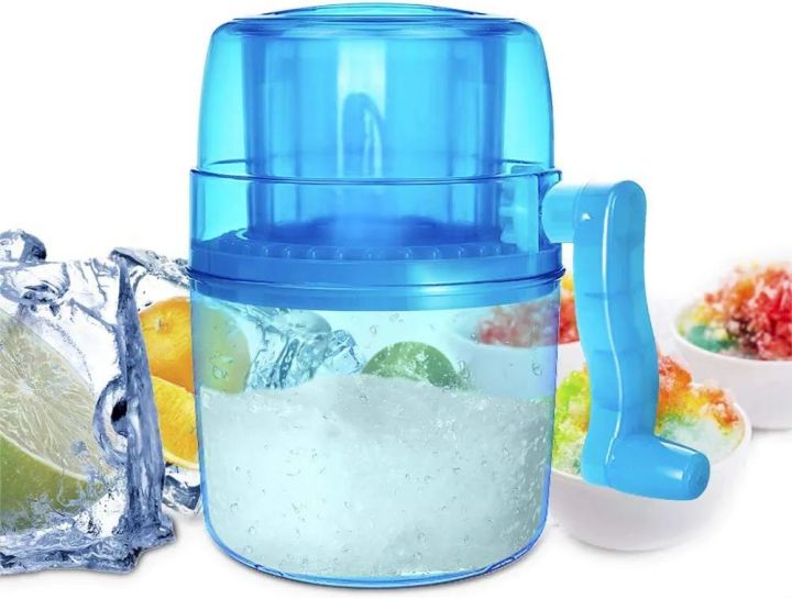 Portable Hand Crank Ice Shaver Crusher Manual Shredding Machine Household Snow Cone Maker