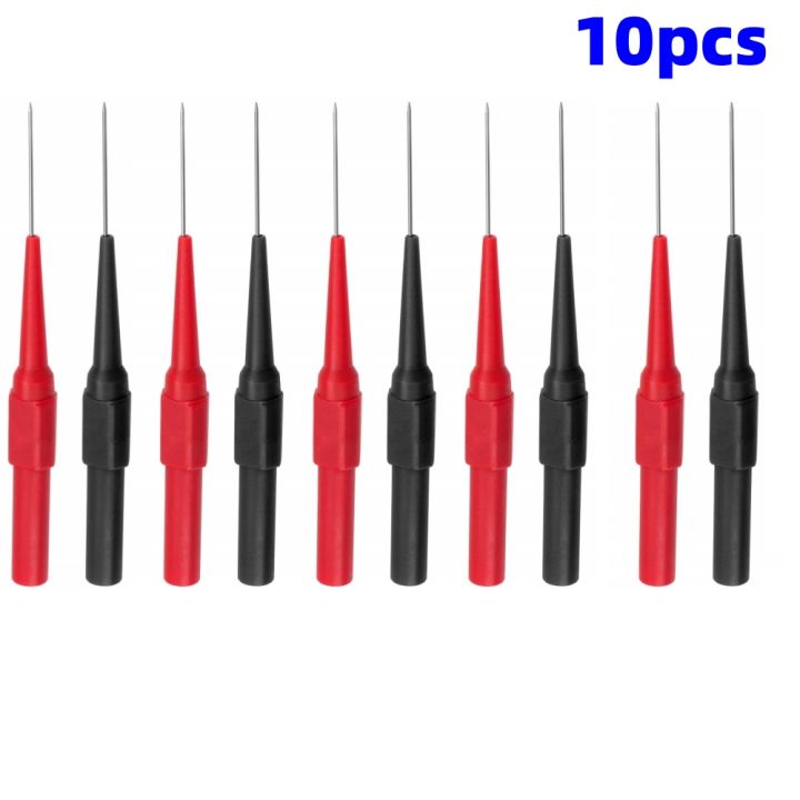 10Pcs 30V Diagnostic Tools Multimeter Test Lead Extention Back Piercing Needle Tip Probes Car Automotive Test Probe Kit 0.7MM