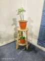 Cane Stand Corner Small Flower Vase - Rattan Flowers Tub For Your Home Decor  [ Flower Not Included ] Height 17'' inc. 
