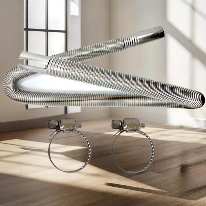 NEW%2060-300cm%20Air%20Parking%20Heater%20Stainless%20Steel%20Exhaust%20Pipe%20Tube%20Gas%20Vent%20Hose%20With%20Hose%20Clamp%20For%20Car%20Heater%20-%20Image%203