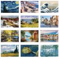 38*26cm Mini Jigsaw Puzzle 1000 Pieces for Adults Famous Oil Painting Van Gogh Puzzle Christmas Toy Educational Toys.