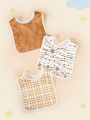 3pcs Baby Random Pattern Bib Set. 