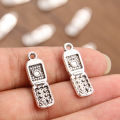 10PCS 9*27mm Picture Color Cellphone Mobile Charms Pendant Metal Alloy DIY Necklace Bracelet Earrings Marking.