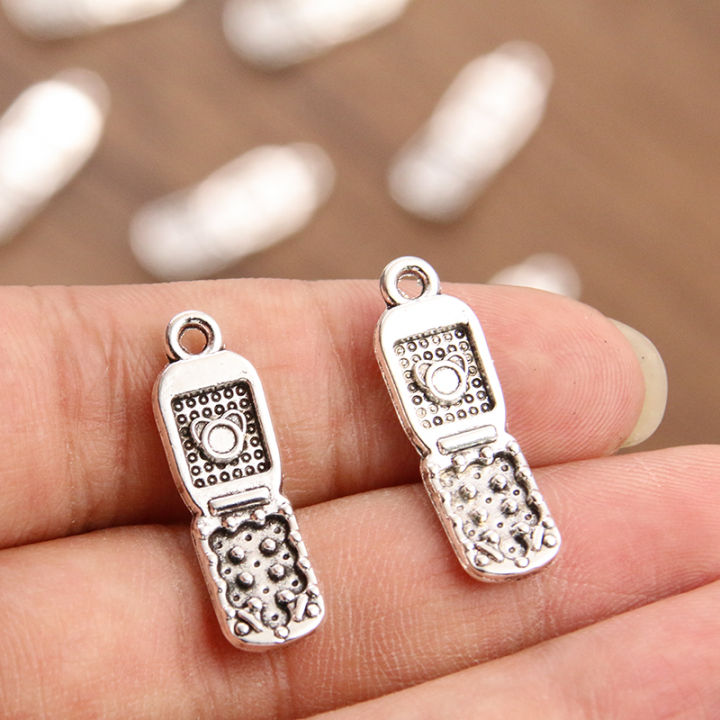 10PCS%209*27mm%20Picture%20Color%20Cellphone%20Mobile%20Charms%20Pendant%20Metal%20Alloy%20DIY%20Necklace%20Bracelet%20Earrings%20Marking%20-%20Image%204