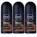 Nevia Men DEEP Black Charcoal Deodorant 48h Espresso Rollon 50ml. 