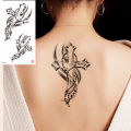 Waterproof Temporary Tattoo Sticker Flowers Big Pray Hands Cross Honely Lovely Letters Neck Flash Tatto Fake Tatoo for Women Men. 