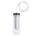 Large Syringe 100ml-550ml With 100cm Hose Measuring Reusable Injector For Pet Feeding Oil Water Drain Fluid Nutrient Big Syringe. 