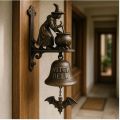 Witch Bell Wind Chimes Witch Iron Broom Door Hanger Hanging Decorations. 