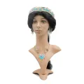 New Aladdin Dangle Earring Princess Jasmine Earrings Necklace Head Wear Handmade Jewelry Earring Clips Princess Dress Up Jewelry. 