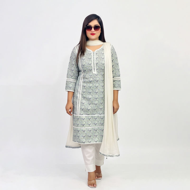 New Stylish Skin Print Readymade Stitched Lilen Two Piece For Women