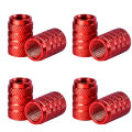 4Pcs Car Tire Valve Stems Cap Knurling Style Tire Valve Cap Aluminum Tire Wheel Stem Air Valve Cap car Universal accessories. 