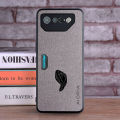 Textile Leather Case for ROG Phone 7 6 Soft TPU with Back Hard PC Material Protection Cover.