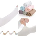Let's slim arm UV protection sleeve finger print outdoor running driving gloves cool arm sleeves free size. 