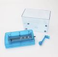 Mini Shredder Strip Cut Paper Shredder Hand Shredder with Clear Basket Paper Documents Cutting Tool for Office Home Desktop. 