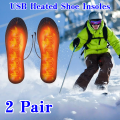2/1 pair Electric USB Heated Shoe Insoles Warming Pad Feet Warmer Sock Pad Mat Winter Outdoor Sports Heating Insole Winter Warm. 
