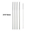 5Pcs Colorful Metal Straws Set Pink Reusable Drinking Straws Rainbow Bent Straight 304 Stainless Steel Straw with Clean Brush.
