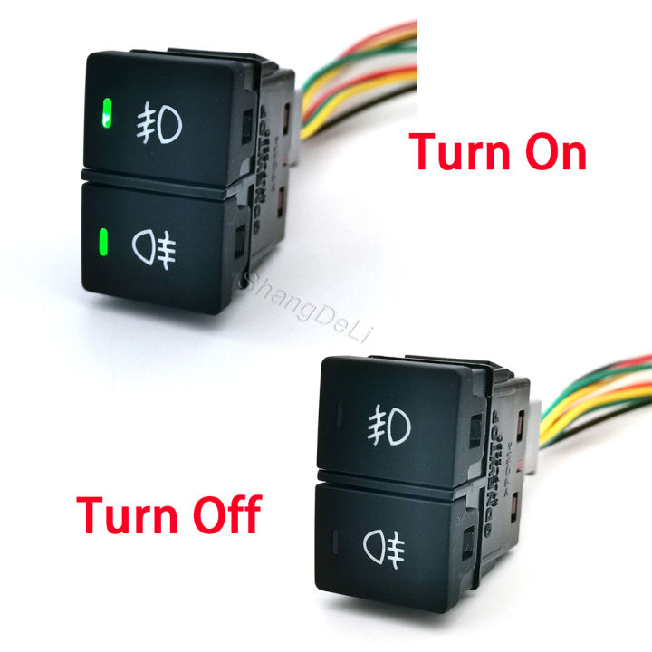 1%20PC%20Car%20Power%20LED%20Light%20Front%20Rear%20Fog%20Lamps%20Music%20Mirror%20Heating%20Dual%20Control%20On%20Off%20Dual%20Switch%20Button%20with%20Wire%20for%20Honda%20-%20Image%203