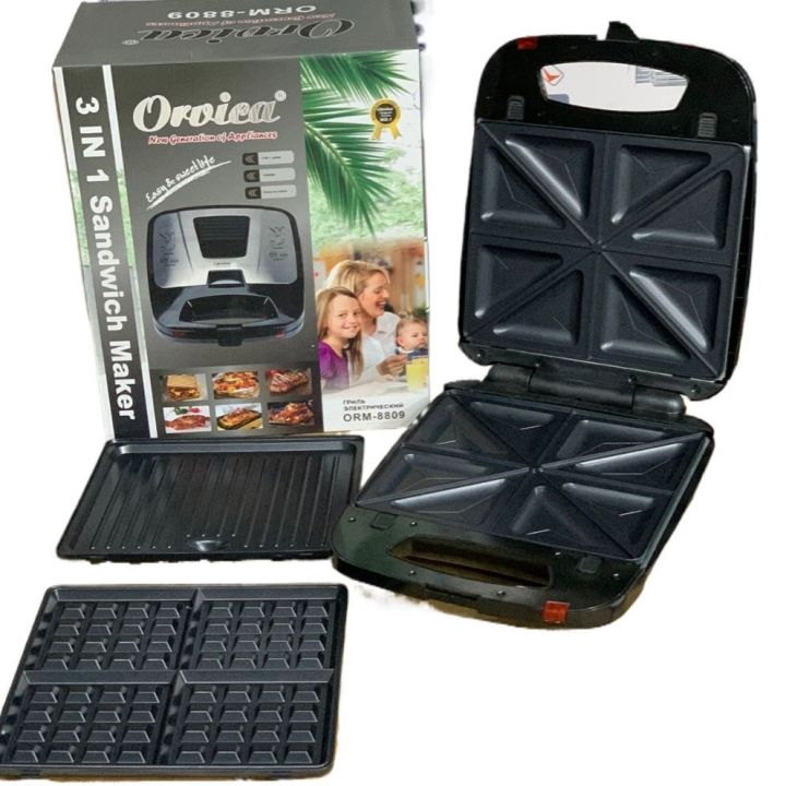 Electric Orvica 3 in 1 sandwich maker | Grill, Sandwich & Wafilmaker 1800W.